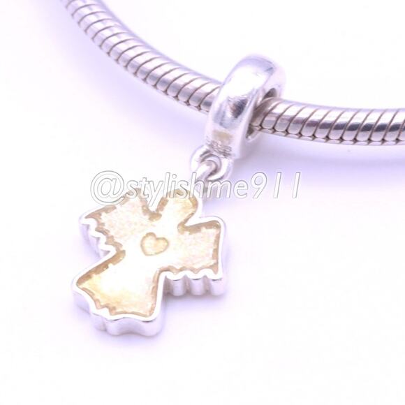 Authentic PANDORA Retired Snow Angel Dangle - Picture 2 of 9